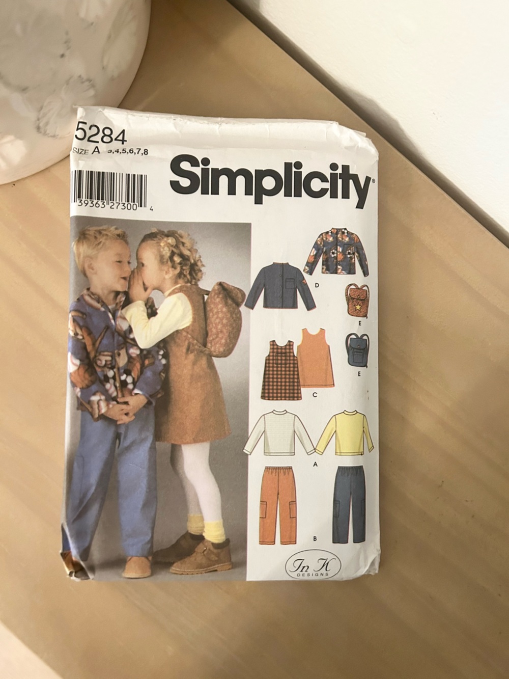 Vintage Simplicity 5284 Children’s Wardrobe Essentials Sewing Pattern Sizes 3–8